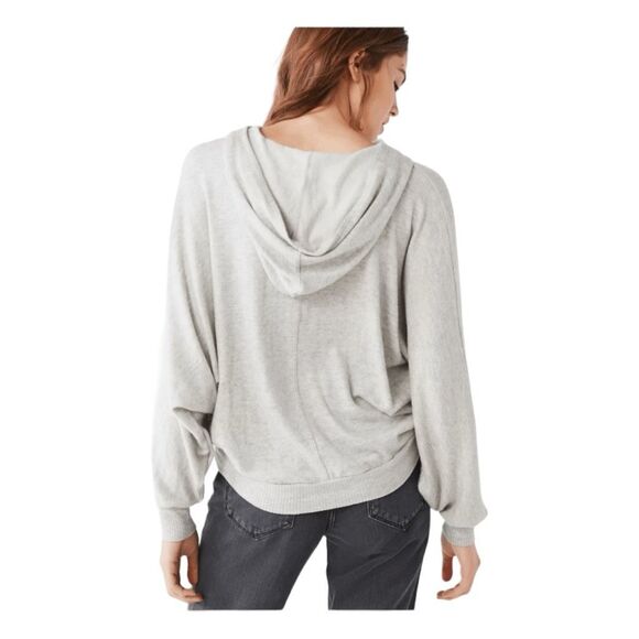 Project Social T Julia Hoodie Sweatshirt Gray Fleece Dolman Long Sleeve Pull-Ove - Picture 3 of 10